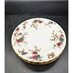 Vintage Minton Ancestral Gold Bread Butter‎ Plate 6.25" Flower Floral England